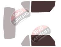 Gabarit vitrage - kit vitres avant - Jaguar XJ S Cabriolet 2 portes (1990 - 1996)