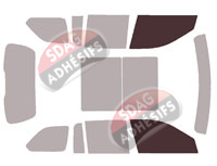 Gabarit vitrage - kit vitres avant - Jeep Grand Cherokee (5) 5 portes (depuis 2021)