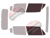 Gabarit vitrage - kit vitres avant - Jeep Renegade 5 portes (depuis 2014)