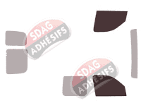 Gabarit vitrage - kit vitres avant - Nissan Kubistar (1) Utilitaire 5 portes (1997 - 2008)