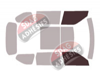 Gabarit vitrage - kit vitres avant - Kia EV9 (1) 5 portes (depuis 2024)