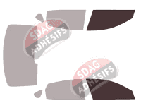 Gabarit vitrage - kit vitres avant - Kia Cadenza (2) Berline 4 portes (2017 - 2021)