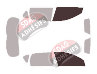 Gabarit vitrage - kit vitres avant - Kia Ceed (1) 5 portes (2006 - 2012)