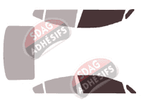Gabarit vitrage - kit vitres avant - Kia Cerato (3) Berline 4 portes (2013 - 2019)