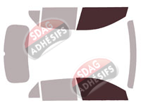 Gabarit vitrage - kit vitres avant - Kia Niro (2) 5 portes (depuis 2022)