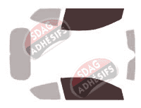 Gabarit vitrage - kit vitres avant - Kia Picanto (2) 3 portes (2011 - 2018)