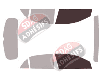 Gabarit vitrage - kit vitres avant - Kia Rio (4) 5 portes (depuis 2017)