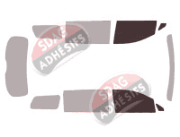 Gabarit vitrage - kit vitres avant - Kia Sedona (3) 5 portes (2014 - 2020)