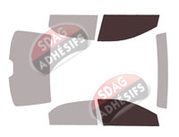 Gabarit vitrage - kit vitres avant - Kia Soluto (1) Berline 4 portes (depuis 2018)
