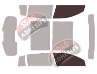 Gabarit vitrage - kit vitres avant - Kia Sportage (3) 5 portes (2010 - 2016)
