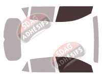 Gabarit vitrage - kit vitres avant - Kia Stonic 5 portes (depuis 2017)