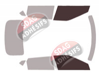 Gabarit vitrage - kit vitres avant - Kia EV6 (1) 5 portes (depuis 2021)