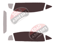 Gabarit vitrage - kit vitres avant - Lamborghini Aventador Coupe 2 portes (2011 - 2022)