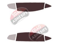 Gabarit vitrage - kit vitres avant - Lamborghini Huracan (1) Coupe 2 portes (2015 - 2024)