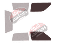 Gabarit vitrage - kit vitres avant - Lancia Y10 3 portes (1985 - 1995)