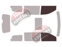 Gabarit vitrage - kit vitres avant - Lancia Voyager 5 portes (2011 - 2016) Gabarit vitrage - kit vitres avant - Lancia Voyager 5 portes (2011 - 2016)