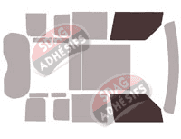 Gabarit vitrage - kit vitres avant - Land Rover Defender (3) 110 Long 5 portes (depuis 2020)