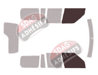 Gabarit vitrage - kit vitres avant - Land Rover Discovery (3) 5 portes (2004 - 2009)