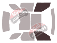 Gabarit vitrage - kit vitres avant - Land Rover Discovery (5) 5 portes (depuis 2017)