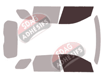 Gabarit vitrage - kit vitres avant - Land Rover Discovery Sport (1) Sport 5 portes (depuis 2015)