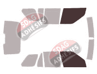 Gabarit vitrage - kit vitres avant - Land Rover Range Rover Sport (1) SPORT 5 portes (2011 - 2013)
