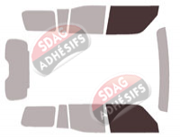 Gabarit vitrage - kit vitres avant - Lexus GX (3) 5 portes (depuis 2024)