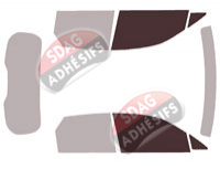 Gabarit vitrage - kit vitres avant - Lexus LBX (1) 5 portes (depuis 2024)