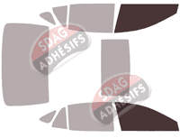 Gabarit vitrage - kit vitres avant - Lexus LS (5) Court Berline 4 portes (depuis 2018)