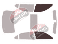Gabarit vitrage - kit vitres avant - Lexus LS (4) Long Berline 4 portes (2007 - 2017)