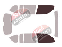 Gabarit vitrage - kit vitres avant - Lexus LX (4) 600 5 portes (depuis 2022)