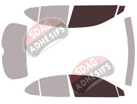 Gabarit vitrage - kit vitres avant - Lexus UX (1) 5 portes (depuis 2019)