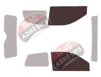 Gabarit vitrage - kit vitres avant - Ligier IXO 3 portes (2010 - 2020)