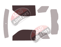 Gabarit vitrage - kit vitres avant - Ligier JS 50 3 portes (depuis 2014)