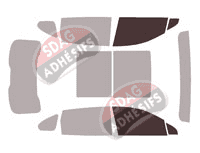Gabarit vitrage - kit vitres avant - Lincoln Nautilus (5) 5 portes (depuis 2019)