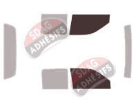 Gabarit vitrage - kit vitres avant - Chevrolet Colorado (1) Crew Cab Pick-up 4 portes (2001 - 2012)