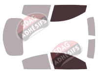Gabarit vitrage - kit vitres avant - Mazda 2 (3) 5 portes (2015 - 2021)