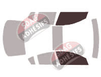 Gabarit vitrage - kit vitres avant - Mazda 3 (1) Berline 4 portes (2003 - 2009)