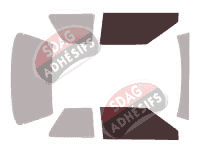 Gabarit vitrage - kit vitres avant - Mazda 323 (6) 3 portes (1989 - 1994)