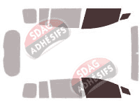 Gabarit vitrage - kit vitres avant - Mazda Premacy (3) 5 portes (2010 - 2018)