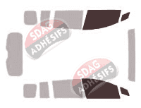 Gabarit vitrage - kit vitres avant - Mazda 5 5 portes (2005 - 2011)