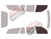 Gabarit vitrage - kit vitres avant - Mercedes-Benz Classe E (2) Break 5 portes (1996 - 2003)