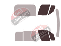 Gabarit vitrage - kit vitres avant - Mercedes-Benz Sprinter (2) Utilitaire 5 portes (2006 - 2018)