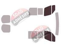 Gabarit vitrage - kit vitres avant - Mercedes-Benz Sprinter (3) Utilitaire Cabine Approfondie 5 portes (depuis 2019)