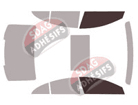 Gabarit vitrage - kit vitres avant - Mercedes-Benz CLS (3) Coupe 4 portes (2018 - 2023)