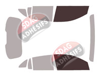 Gabarit vitrage - kit vitres avant - Mercedes-Benz EQA (1) 5 portes (depuis 2021)