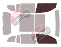Gabarit vitrage - kit vitres avant - Mercedes-Benz EQB (1) 5 portes (depuis 2022)