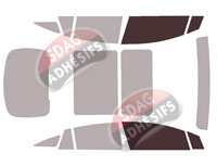 Gabarit vitrage - kit vitres avant - Mercedes-Benz EQS (1) Berline 4 portes (depuis 2021)