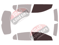 Gabarit vitrage - kit vitres avant - Mercedes-Benz GLA (1) 5 portes (2014 - 2021)
