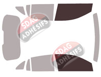 Gabarit vitrage - kit vitres avant - Mercedes-Benz GLA (2) 5 portes (depuis 2020)