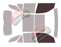 Gabarit vitrage - kit vitres avant - Mercedes-Benz GLE (1) 5 portes (2015 - 2018)